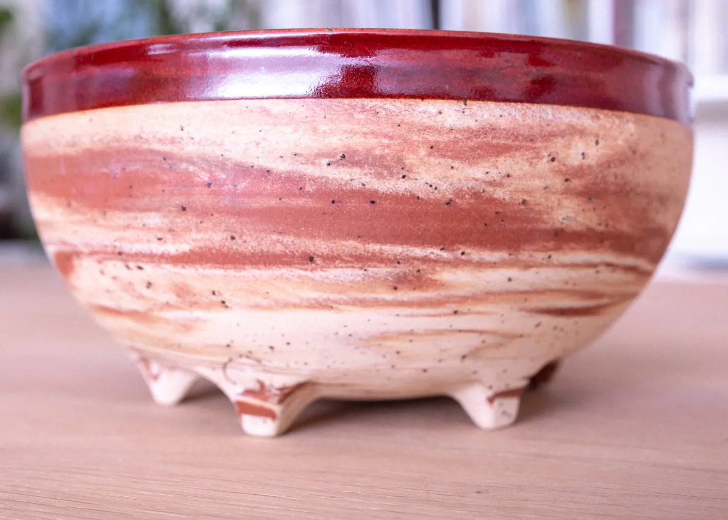 Red ring serving bowl profile